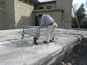 metalwork being prepped for painting