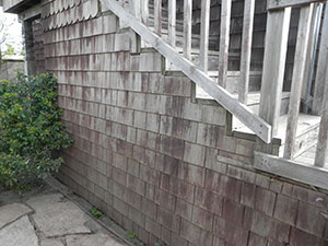 wood shingles before painting