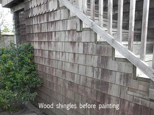 wood shingles close-up